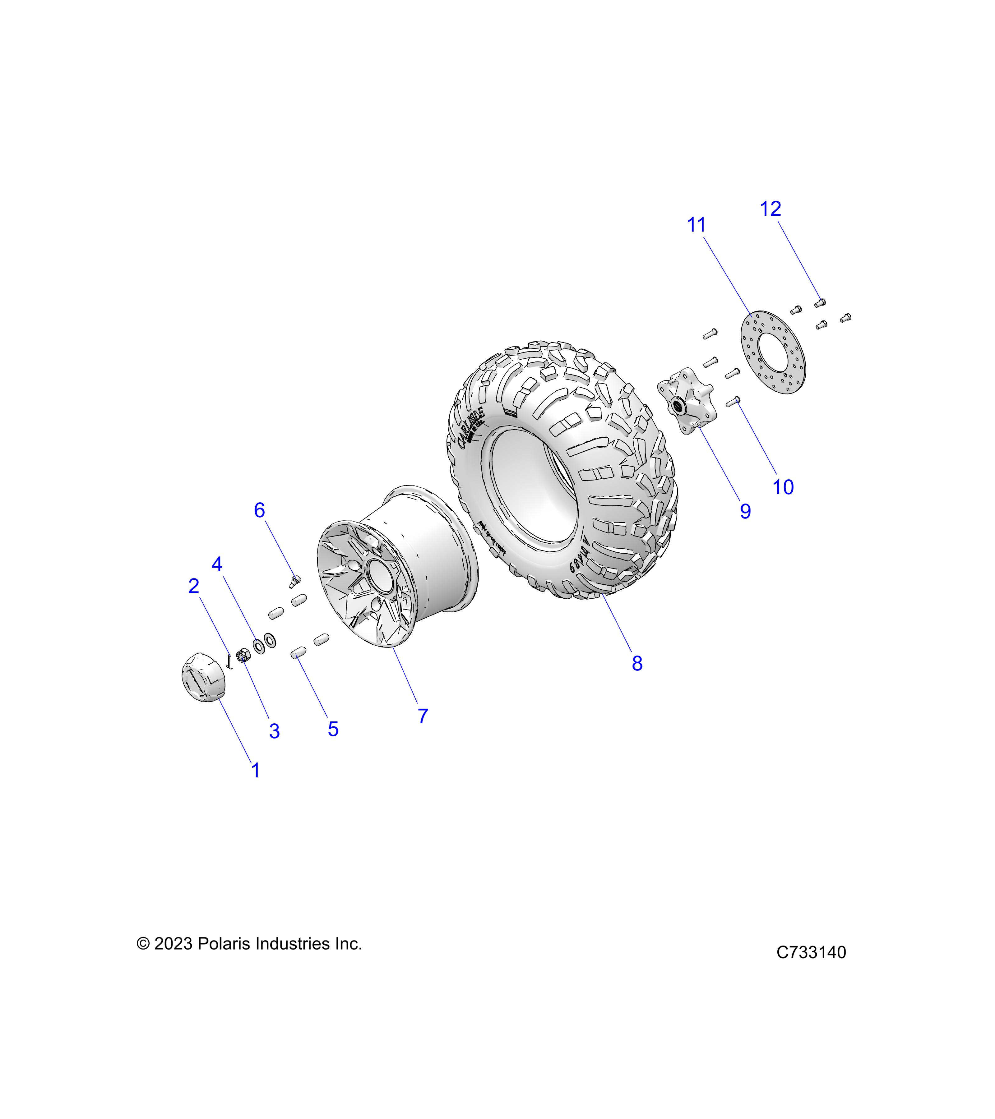 WHEELS, REAR, PREMIUM - R24MAS57CK/C9/F9 (C733140)