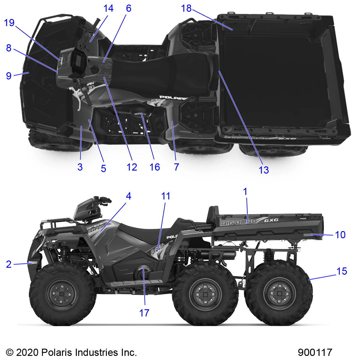 BODY, DECALS - A22S6E57A1 (900117-01)