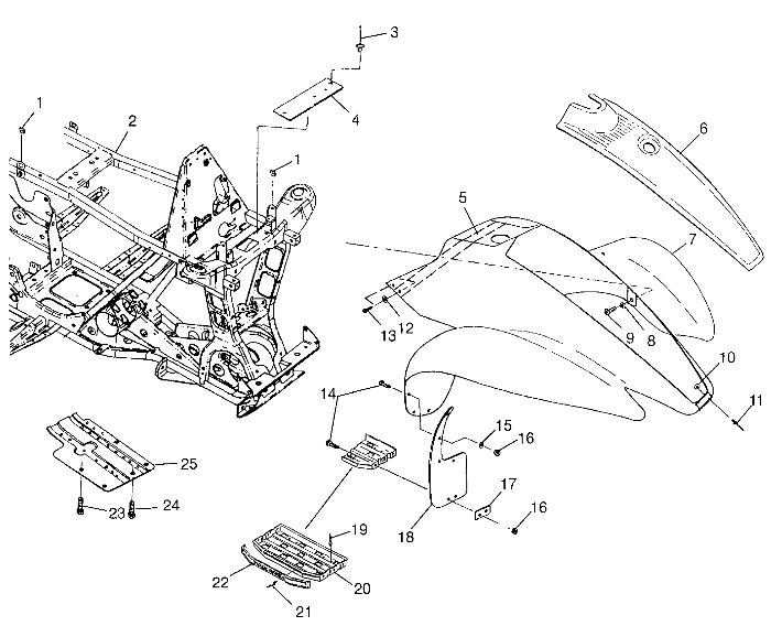 FRONT CAB  Scrambler 500 W97BC50A (4943074307A005)