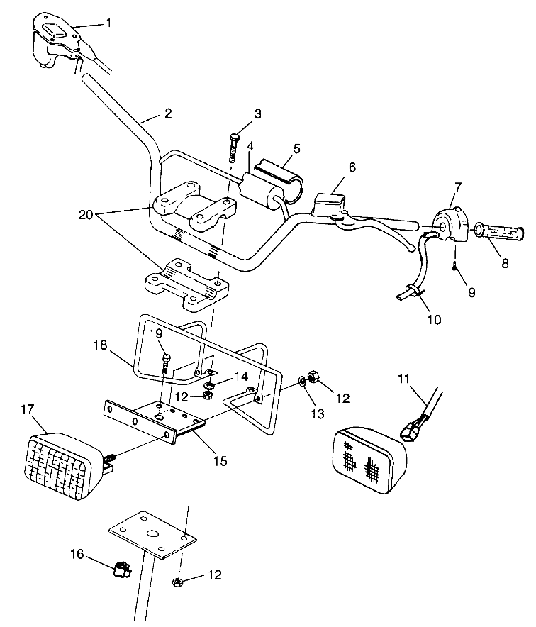 HANDLEBAR/HEADLIGHT  Scrambler 500 W97BC50A (4943074307B009)