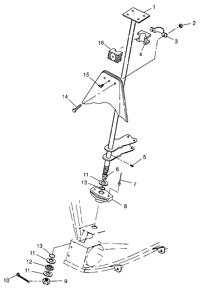 STEERING POST  Scrambler 500 W97BC50A (4943074307B010)