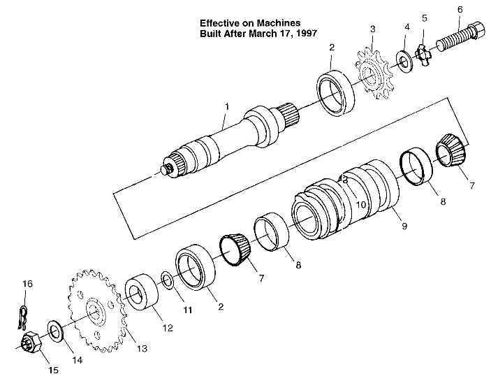 CENTER TIGHTENER (After 3/17/97) Scrambler 500 W97BC50A (4943074307B14A)