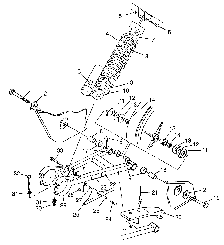 SWING ARM/SHOCK MOUNTING  Scrambler 500 W97BC50A (4943074307C001)