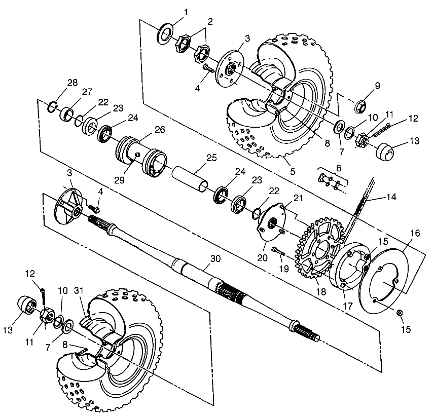 REAR WHEEL DRIVE  Scrambler 500 W97BC50A (4943074307C006)