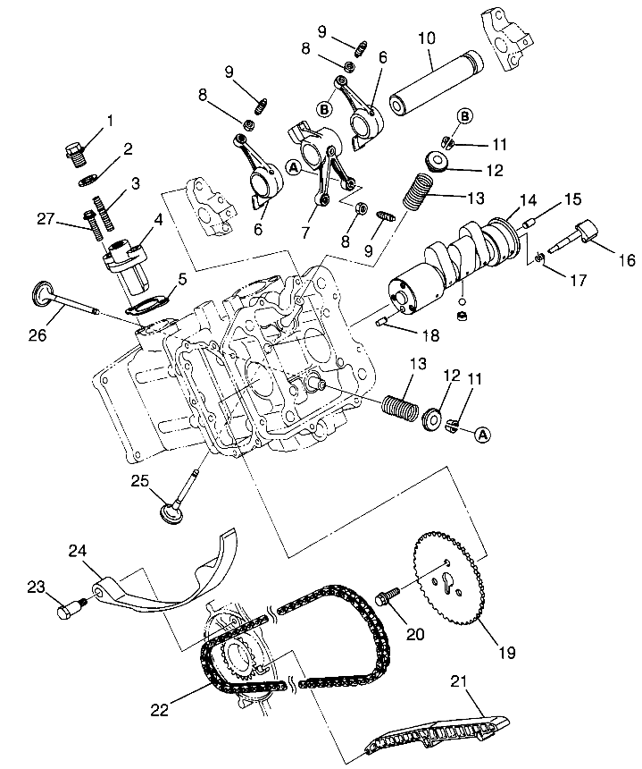 INTAKE and EXHAUST  Scrambler 500 W97BC50A (4943074307D005)