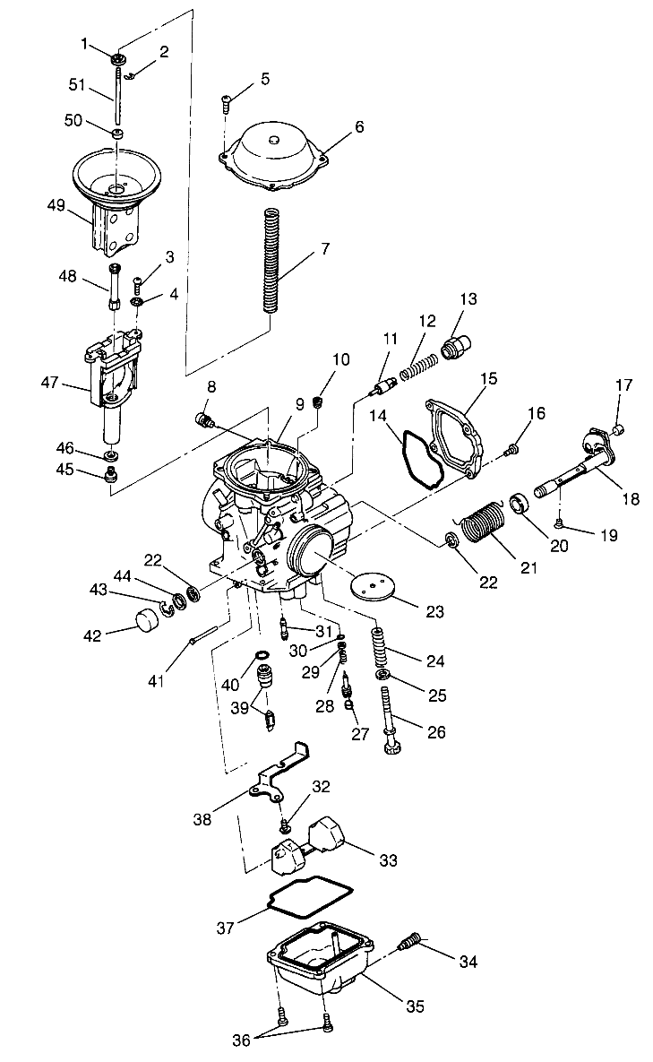 CARBURETOR  Scrambler 500 W97BC50A (4943074307D007)