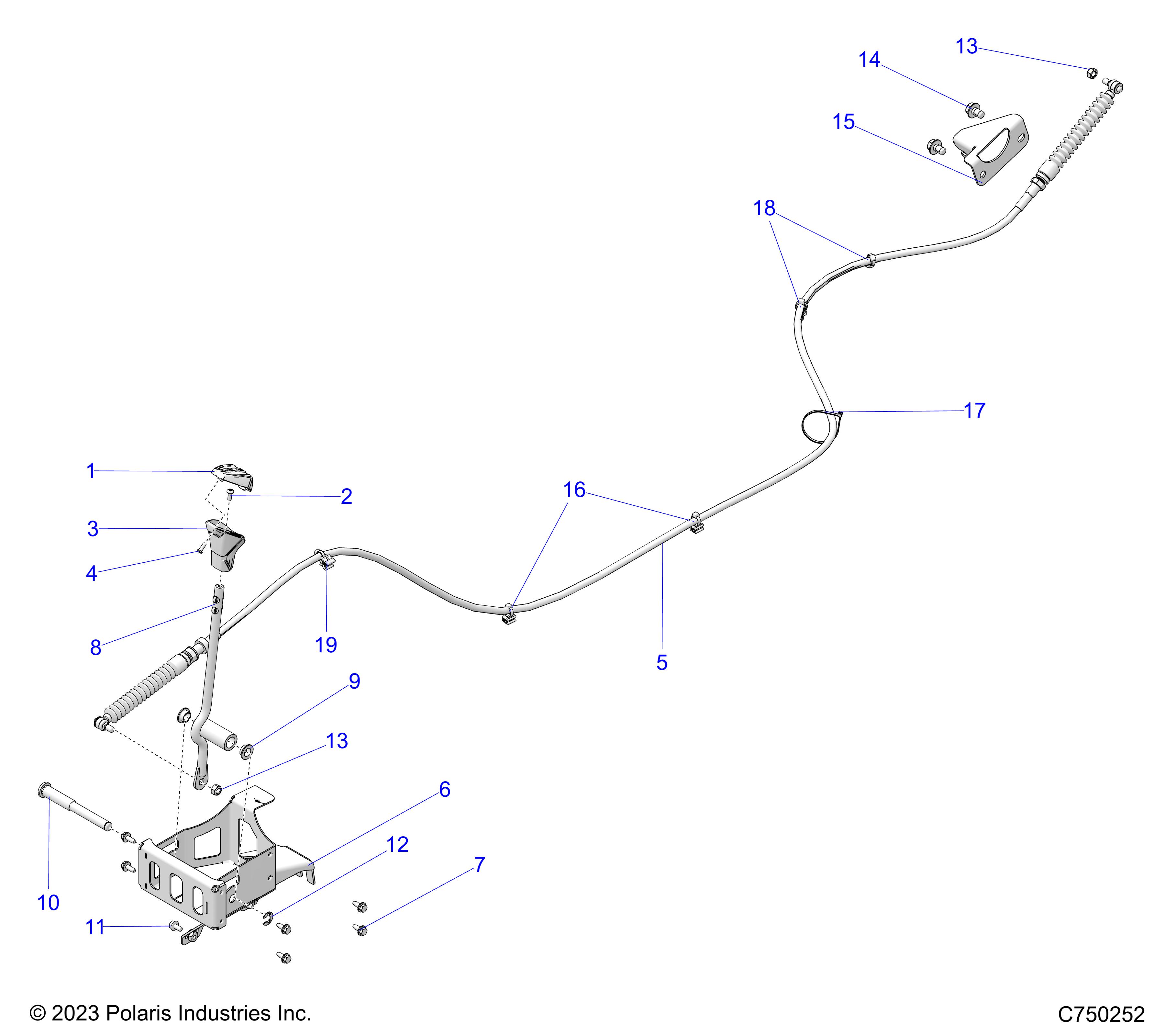 DRIVE TRAIN, GEAR SELECTOR - Z25S4D92AA/AL/BA/BF/AF/BL (C750252)