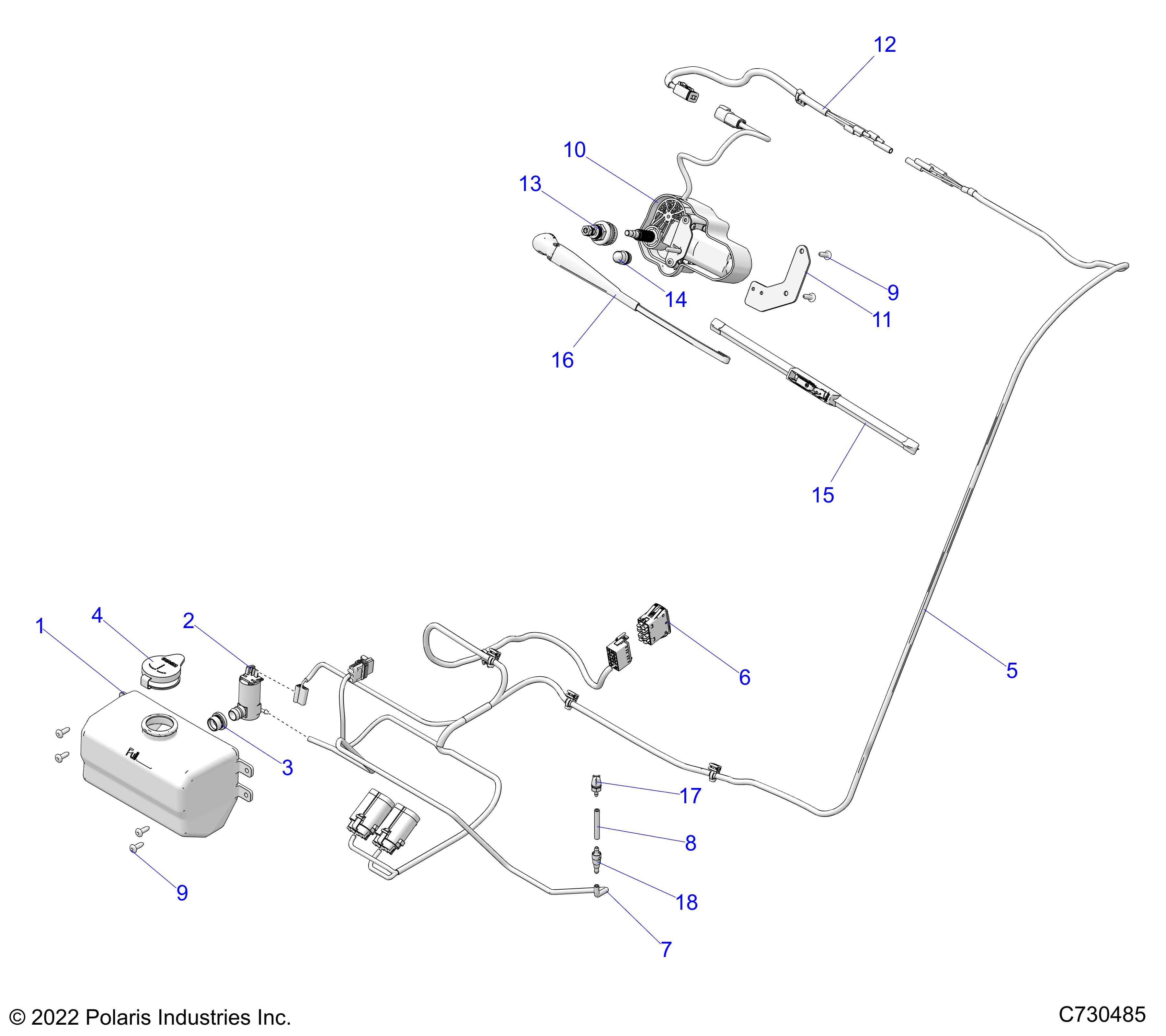 BODY, WATER BOTTLE PUMP ASM AND WIPER KIT -  (R23RSY99/RS199/A9/AJ/AK/AX/B9/BJ/BK/BX) (C730485)