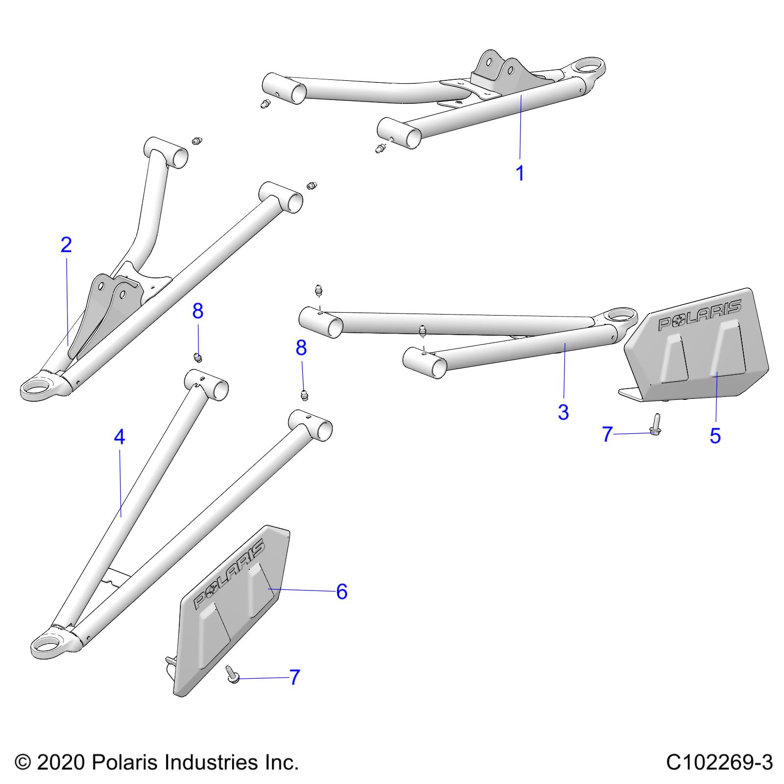 SUSPENSION, FRONT A-ARMS - A25SVE95PG (C102269-3)