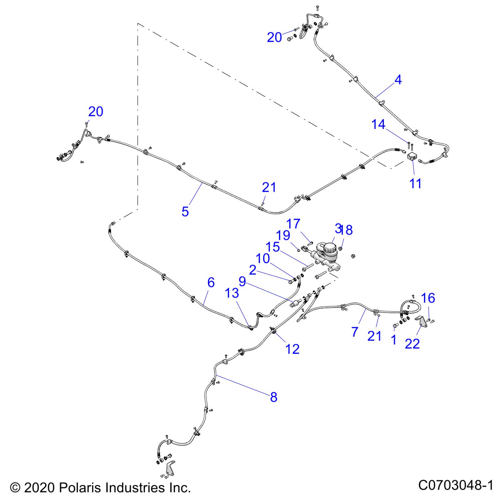 BRAKES, BRAKE LINES - Z23RGU2KAN/BN (C0703048-1)