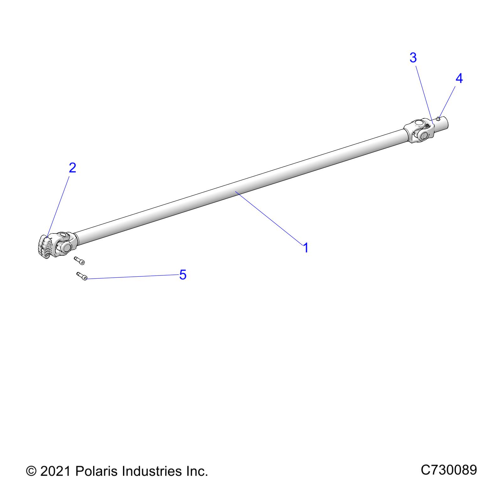 DRIVE TRAIN, FRONT PROP SHAFT - D25M2A57B4/G57B4/U57B4/W57B4 (C730089)