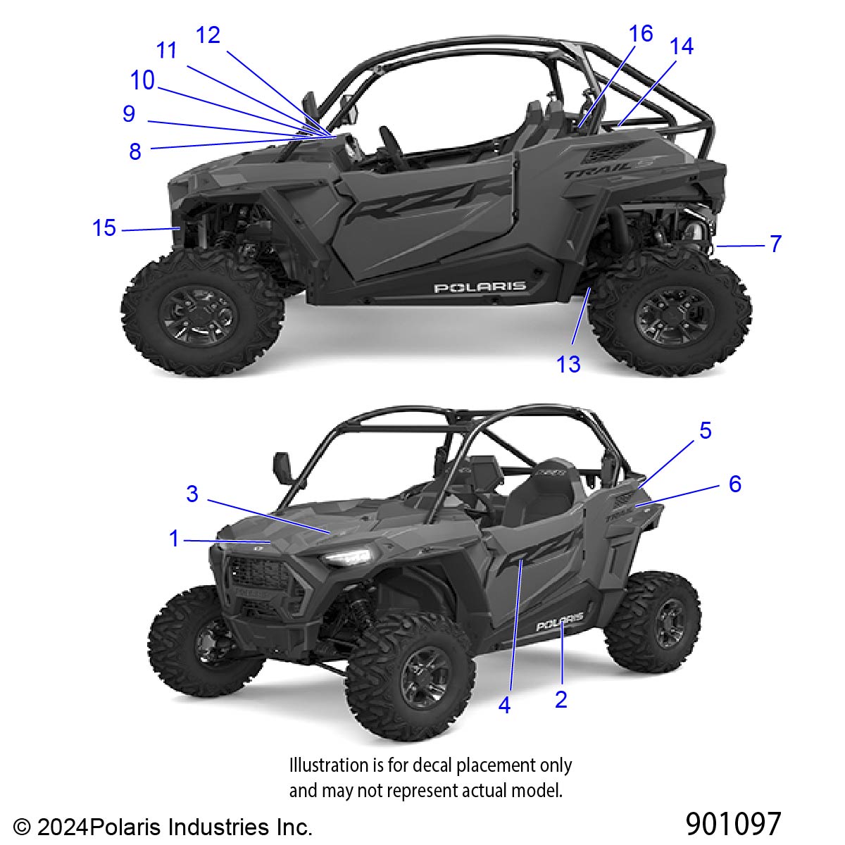 BODY, DECALS  - Z25ASE99P5 (901097-01)