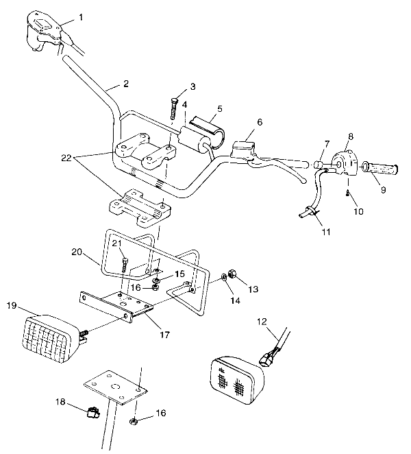 HANDLEBAR/HEADLIGHT - W98BC50A (4944994499b009)