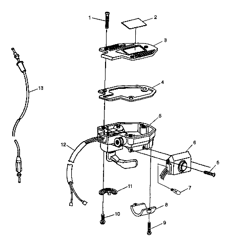 CONTROLS - THROTTLE ASM./CABLE - W98BC50A (4944994499b011)