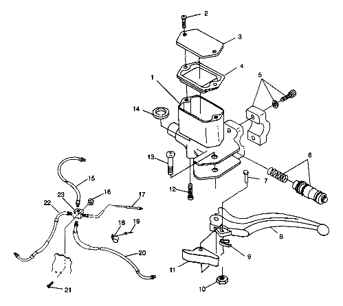 CONTROLS - MASTER CYLINDER/BRAKE LINE - W98BC50A (4944994499b012)