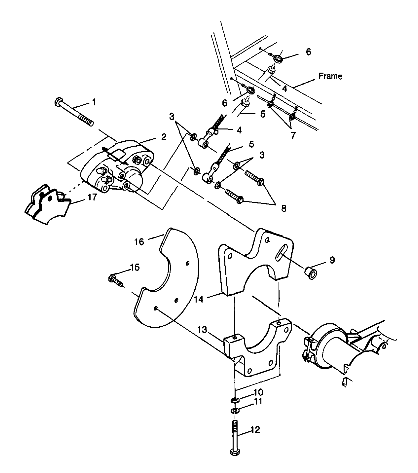 REAR CALIPER MOUNTING - W98BC50A (4944994499c002)