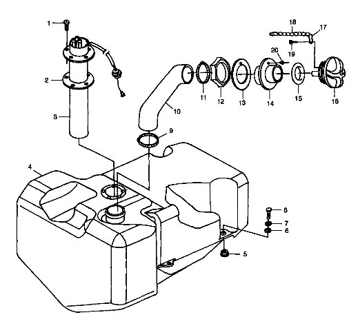 FUEL TANK - B984690 (4945114511a010)