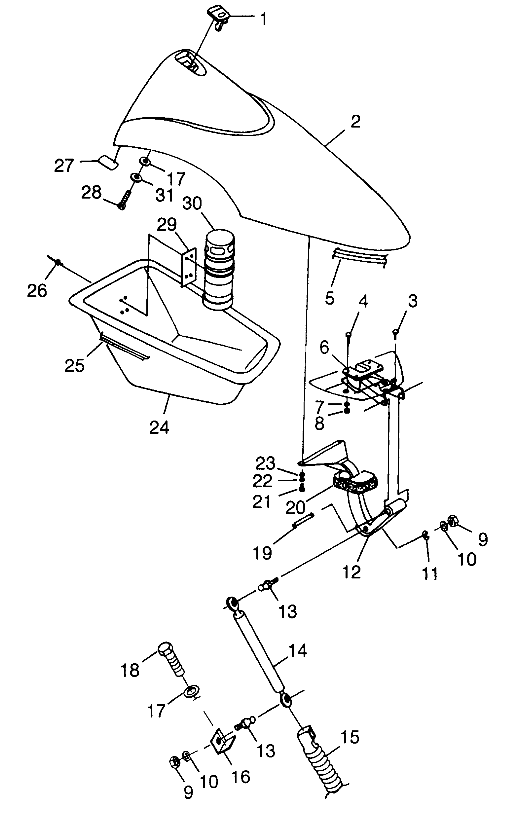 FRONT STORAGE COMPARTMENT - I984673 (4945164516a009)