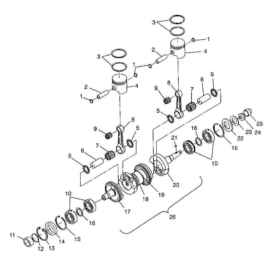 CRANKSHAFT & PISTON - I984673 (4945164516C005)