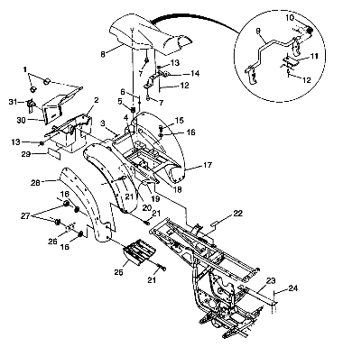 REAR CAB - S98AC42E (4945214521A006)