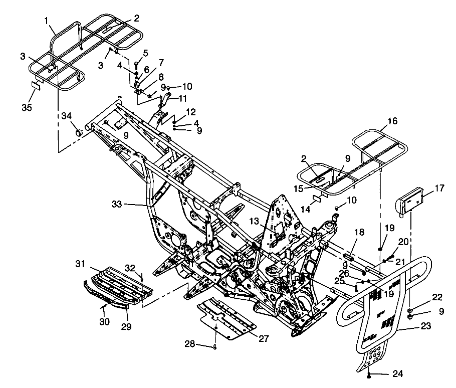 BUMPER/RACK MOUNTING - N98AC42D (4945214521A007)