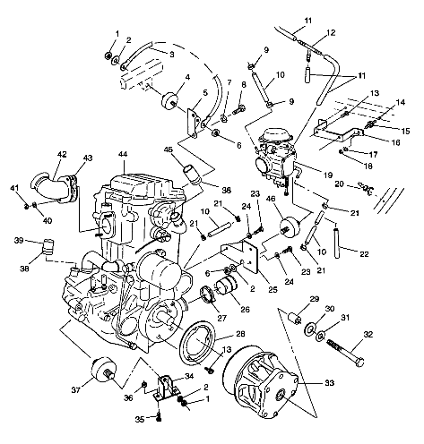 ENGINE MOUNTING - W98AC42A (4945214521A009)