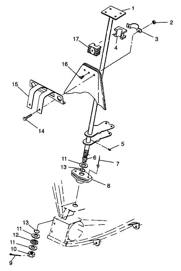 STEERING POST - S98AC42E (4945214521B008)