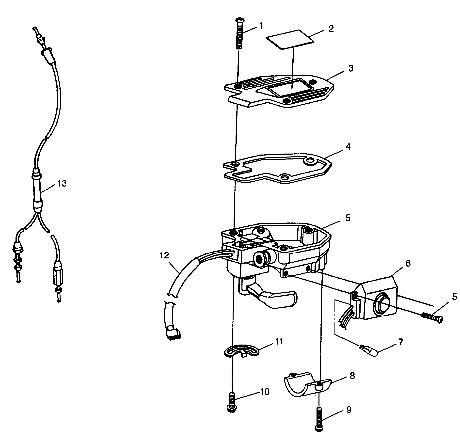 CONTROLS - THROTTLE ASM./CABLE - S98AC42E (4945214521B009)