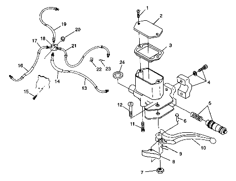 CONTROLS - MASTER CYLINDER/BRAKE LINE - W98AC42A (4945214521B010)