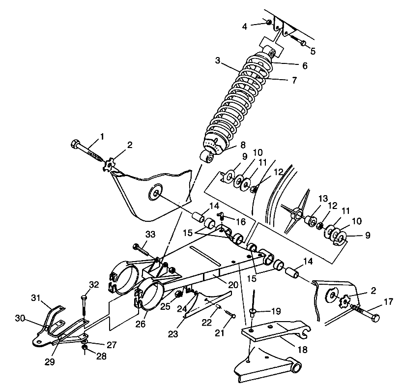 SWING ARM/SHOCK MOUNTING - W98AC42A (4945214521B012)