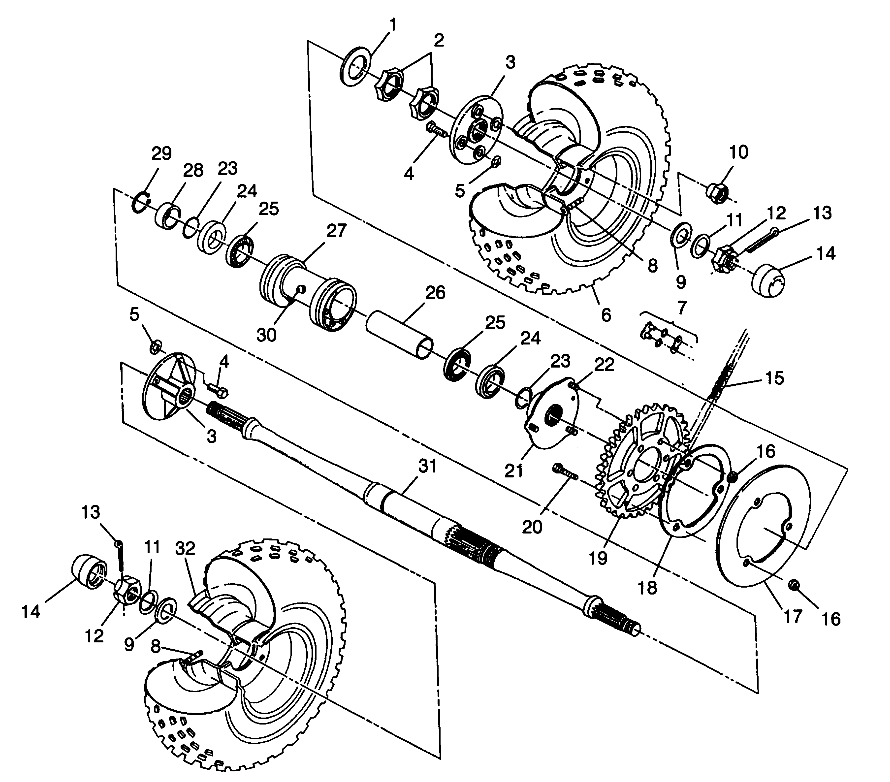 REAR WHEEL DRIVE - W98AC42A (4945214521C007)