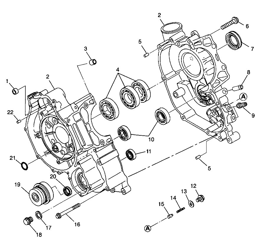 CRANKCASE - W98AC42A (4945214521D003)