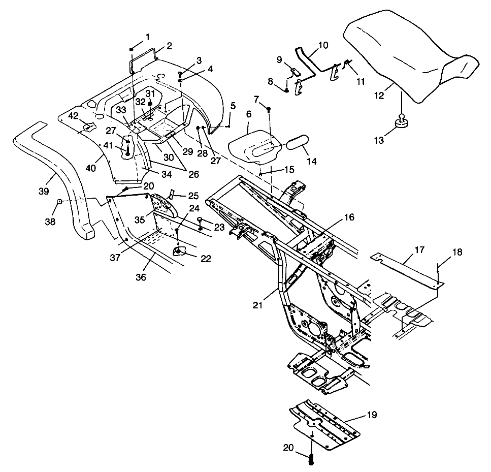 REAR CAB and SEAT XPLORER 300 W98CC28C (4945264526A005)