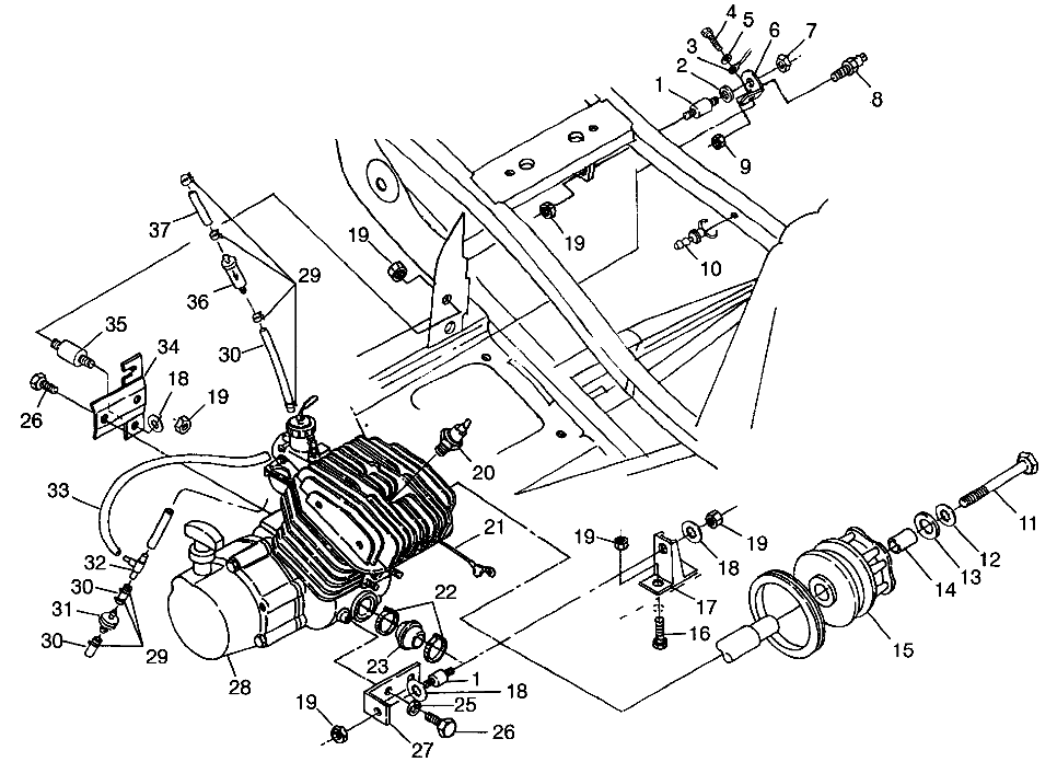 ENGINE MOUNTING XPLORER 300 W98CC28C (4945264526A011)