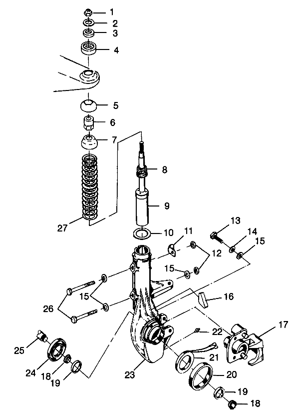 FRONT STRUT XPLORER 300 W98CC28C (4945264526B006)