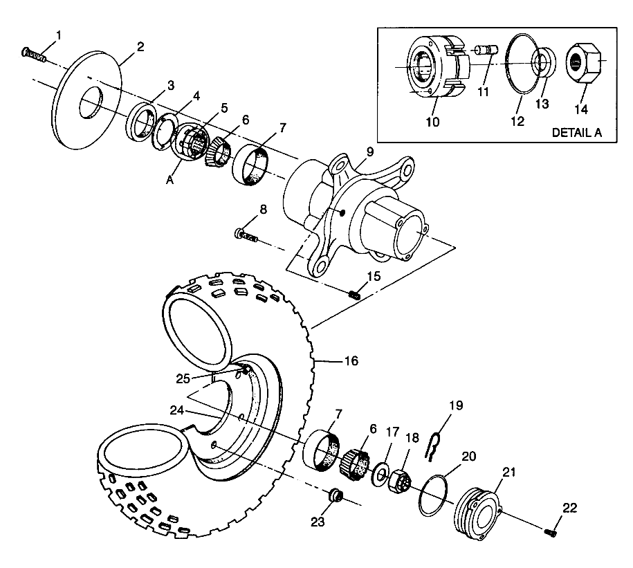 FRONT WHEEL XPLORER 300 W98CC28C (4945264526B007)