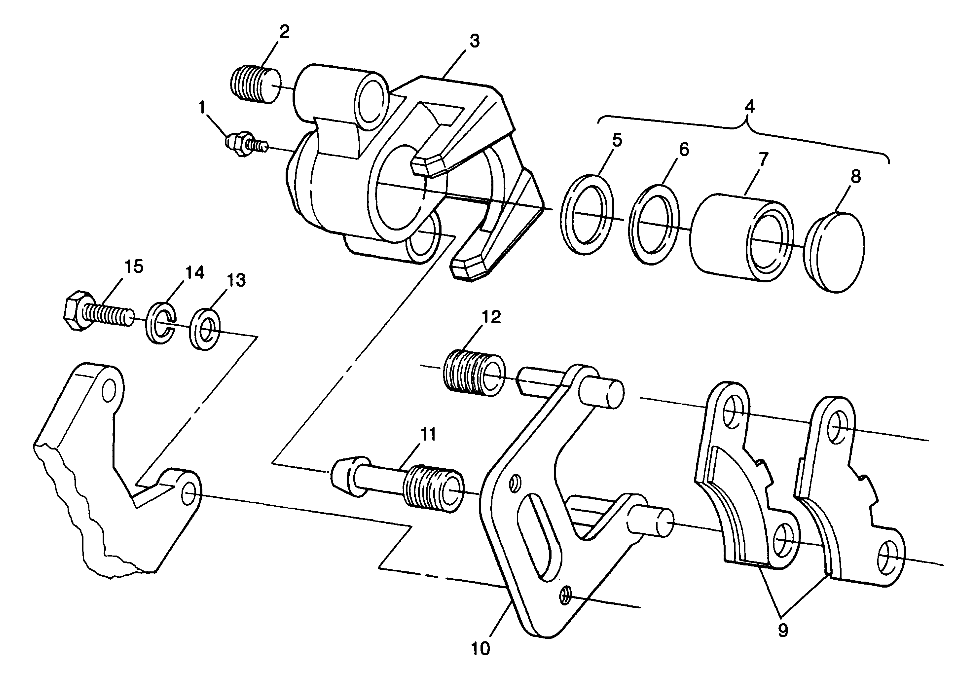 FRONT BRAKE XPLORER 300 W98CC28C (4945264526B008)