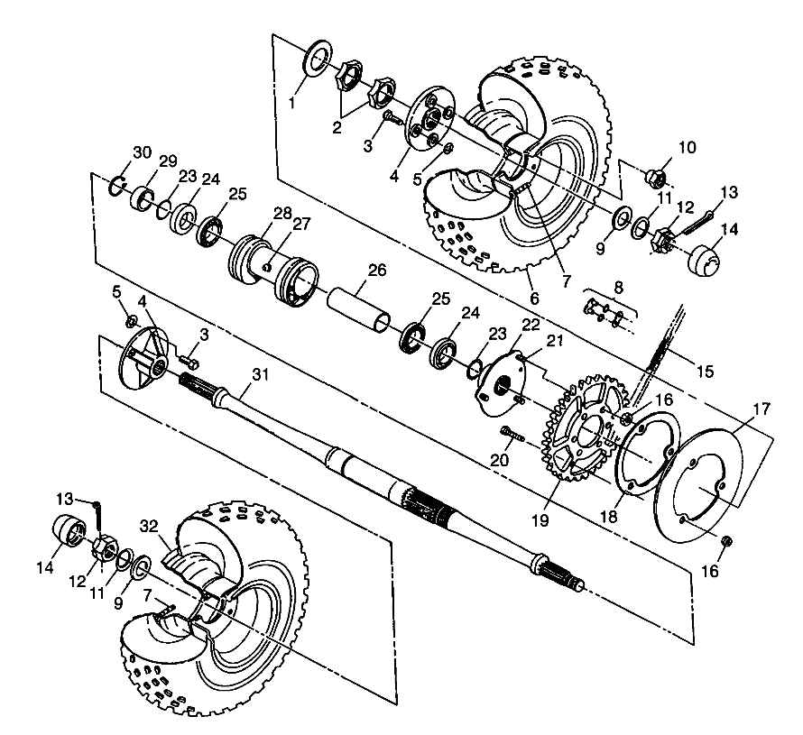 REAR WHEEL DRIVE XPLORER 300 W98CC28C (4945264526C008)