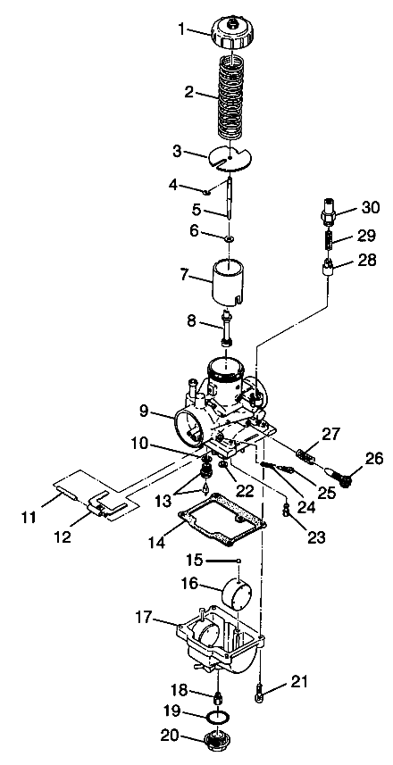 CARBURETOR XPLORER 300 W98CC28C (4945264526D006)