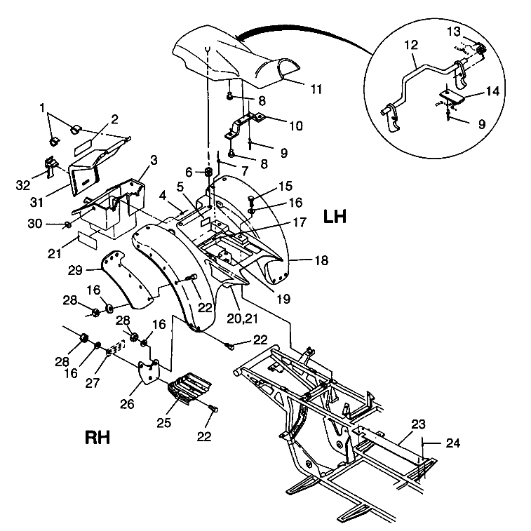 REAR CAB Trail Boss W98AA25C (4945314531A006)