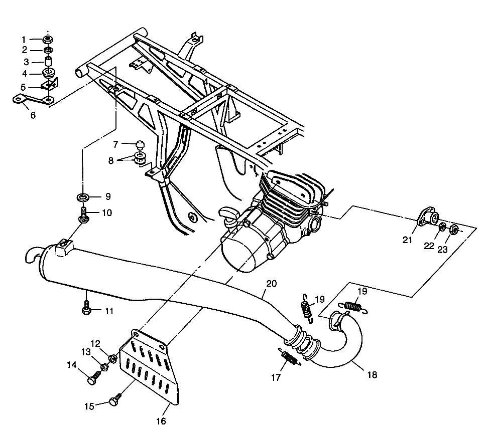 EXHAUST Trail Boss W98AA25C (4945314531A010)