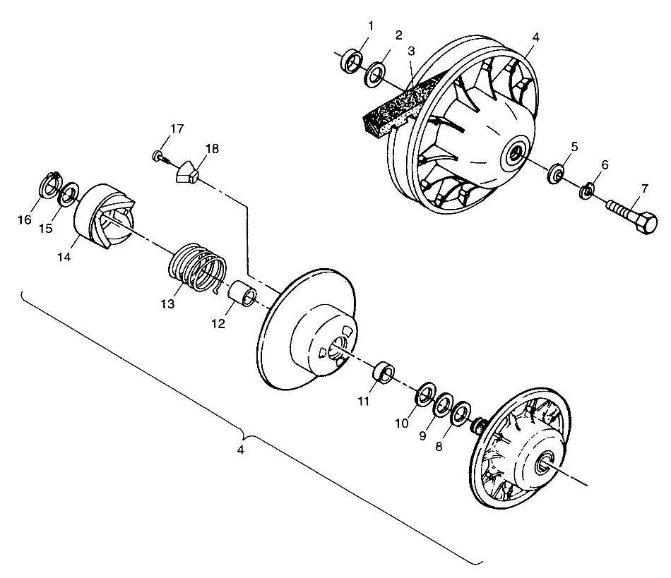 DRIVEN CLUTCH - W98AA25C (4945314531B012)