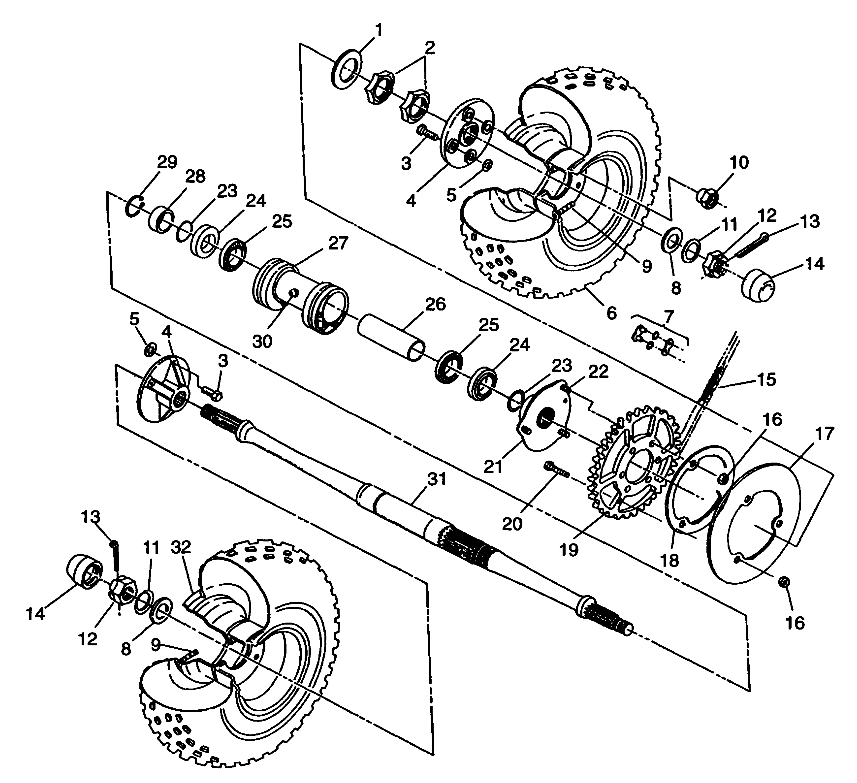 REAR WHEEL DRIVE XPRESS 300 W98CA28C (4945364536C004)