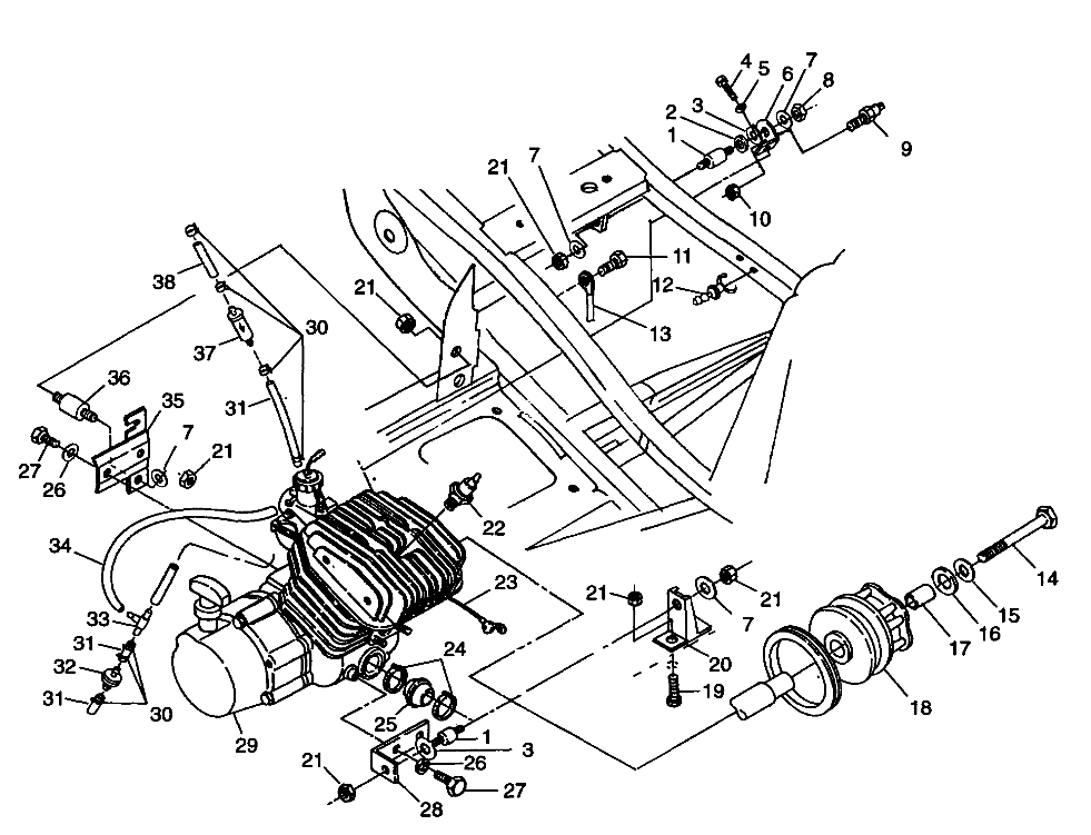 ENGINE MOUNTING - W98CA28C (4945364536a010)