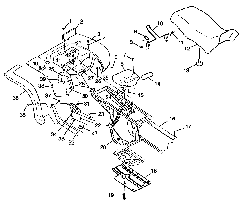 REAR CAB and SEAT XPLORER 400L W98CC38C (4945414541A006)