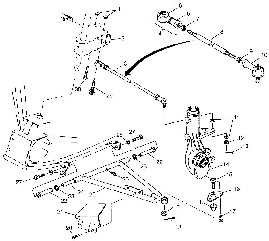 A-ARM/STRUT MOUNTING XPLORER 400L W98CC38C (4945414541B013)