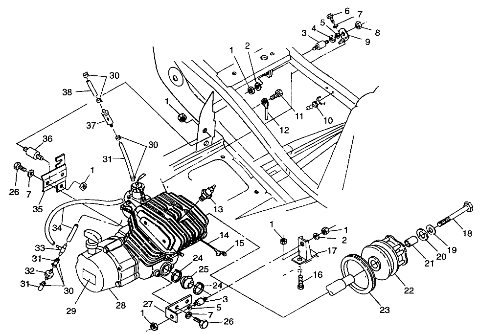 ENGINE MOUNTING Trail Blazer W98BA25C (4945464546A009)