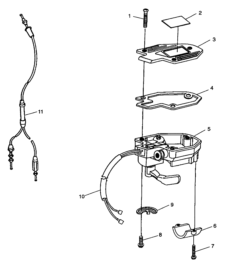 CONTROLS - THROTTLE ASM./CABLE Trail Blazer W98BA25C (4945464546B007)