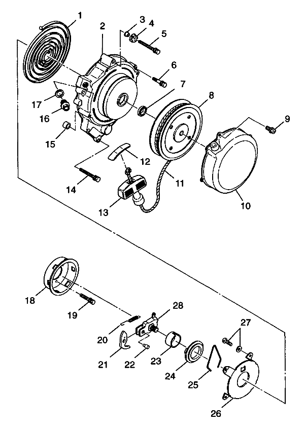 RECOIL STARTER Trail Blazer W98BA25C (4945464546C011)