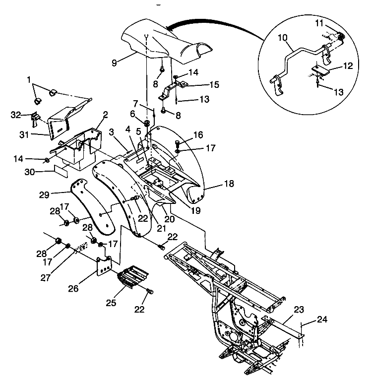 REAR CAB Magnum 2X4 W98AA42A (4945524552A006)